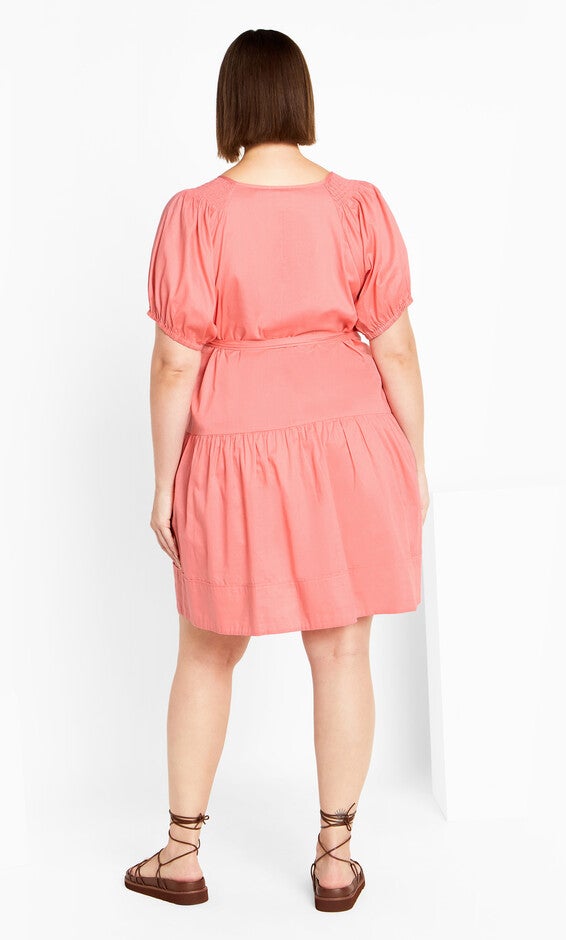 Cassie Plain Dress - rose, PINK, alternate image number 2