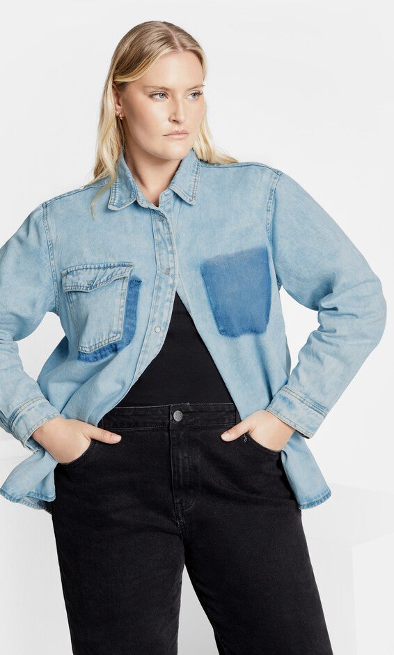Denim Ivy Shirt - light denim, DENIM, alternate image number null
