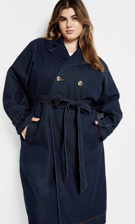 Laylo Trench Coat - dark denim, BLUE, alternate image number 5