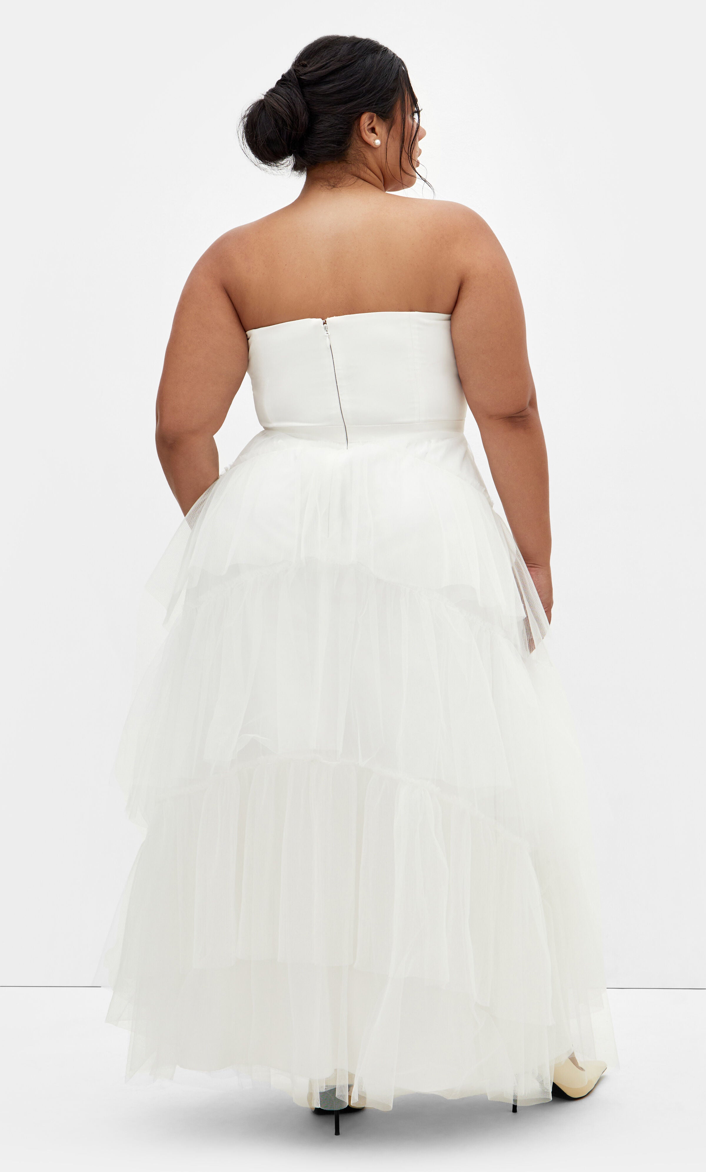 Sweetheart Tulle Maxi Dress - coconut, WHITE, alternate image number 1