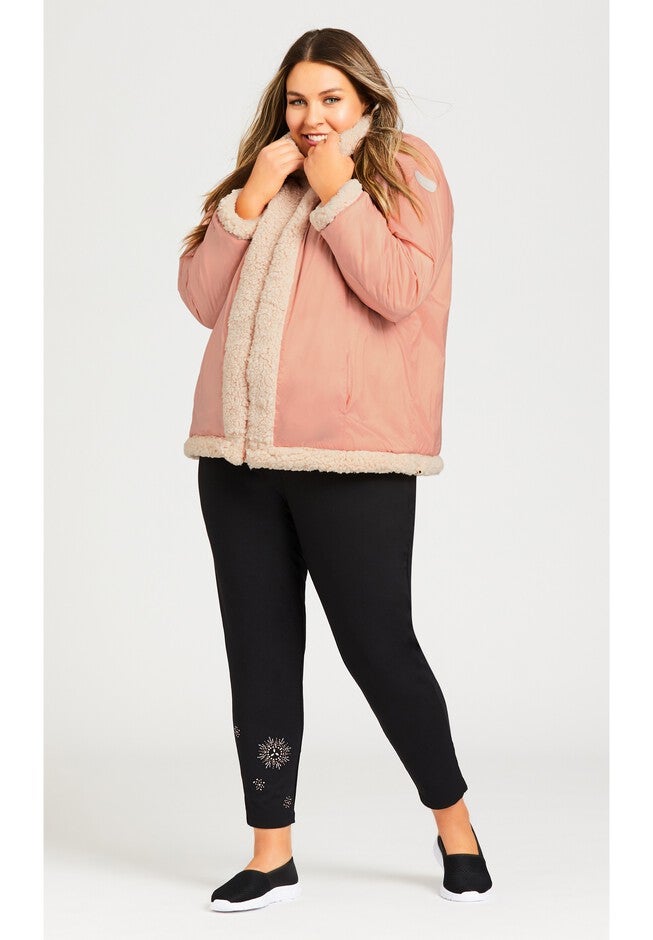 Sketchers Cozy Fleece Reversible Jacket, PINK, alternate image number null