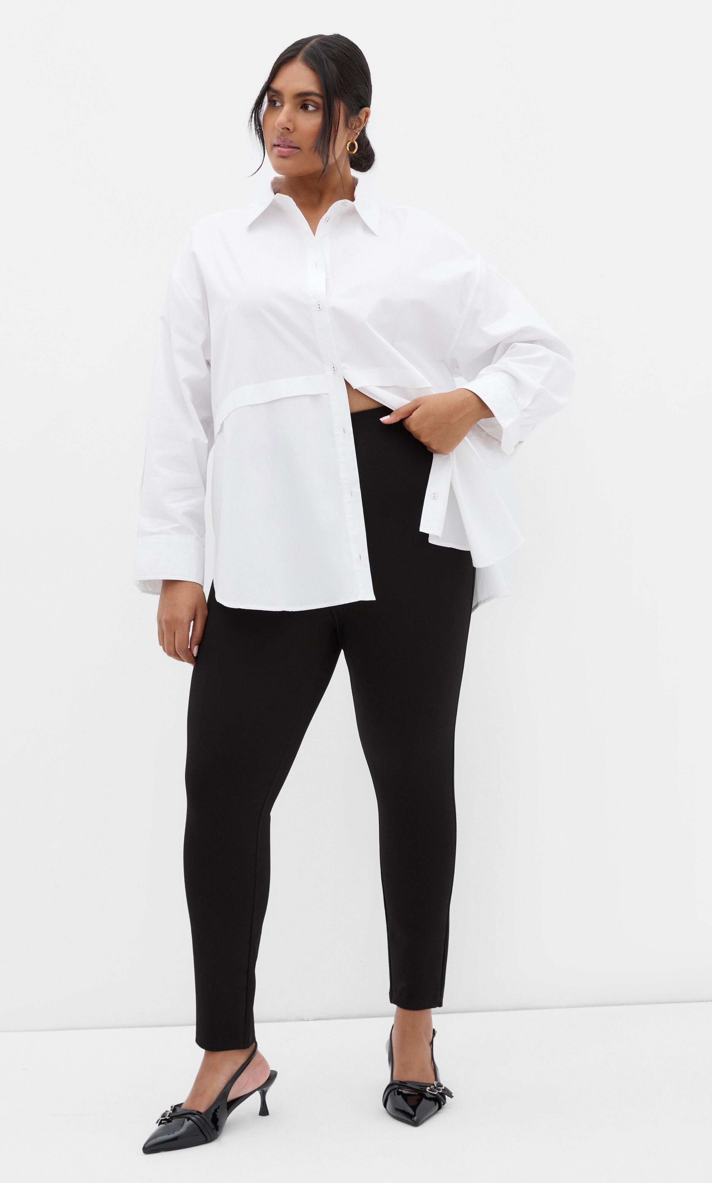 Cora Ponte Legging - black, BLACK, alternate image number 3