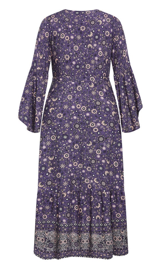 Belle Wrap Maxi Dress - blue, BLUE, alternate image number 4