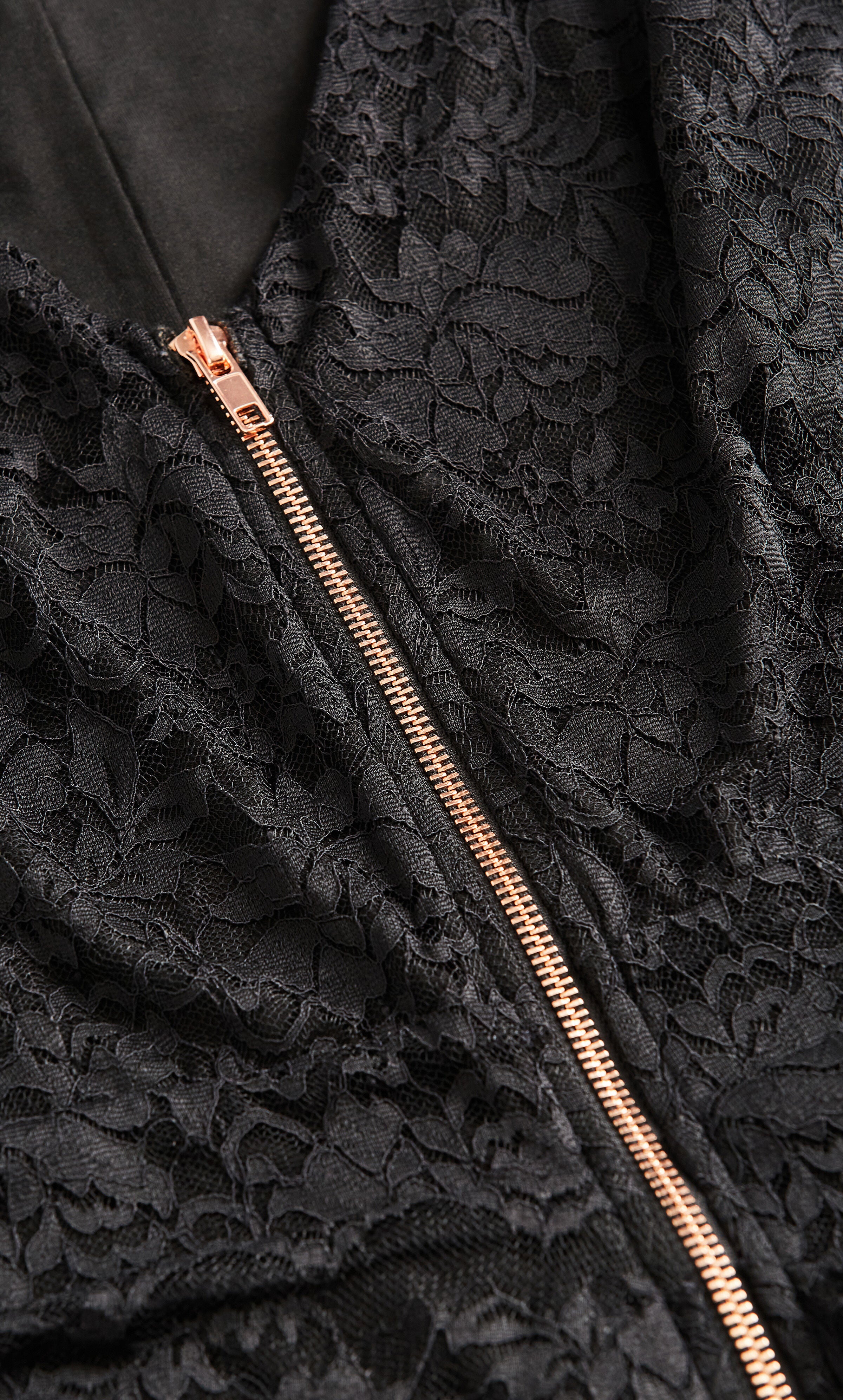 Lacey Zip Dress - black, BLACK, alternate image number 6