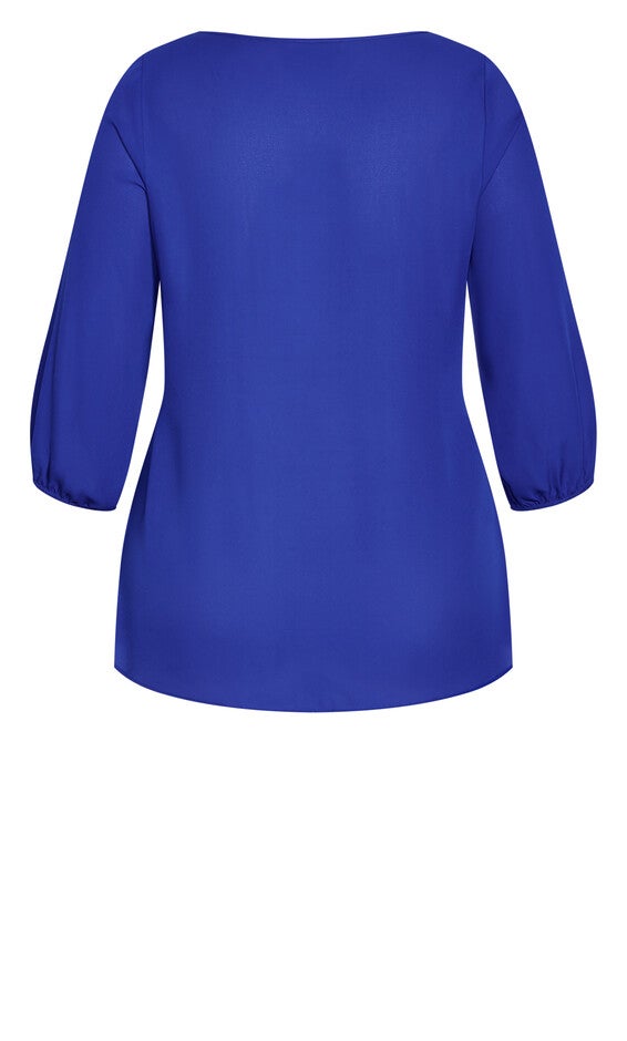 Sexy Fling Elbow Sleeve Top - ultra blue, BLUE, alternate image number null