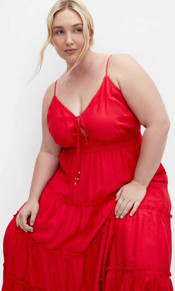 Aiza Maxi Dress - cherry, RED, hi-res image number 0