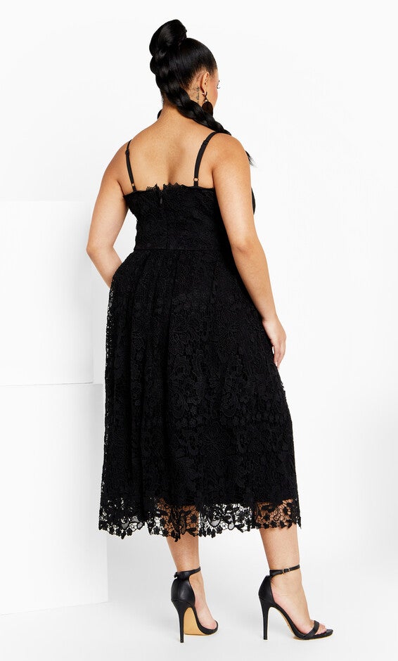 Scarlet Lace Dress - black, BLACK, alternate image number null