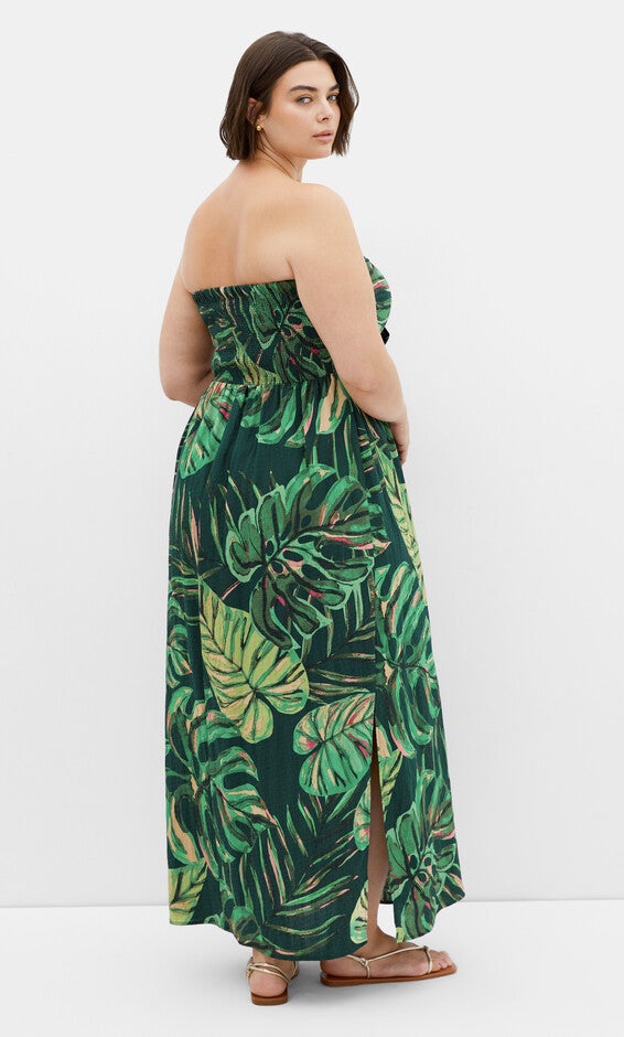 Peta Palm Maxi Dress - green, GREEN MULTI, alternate image number 2