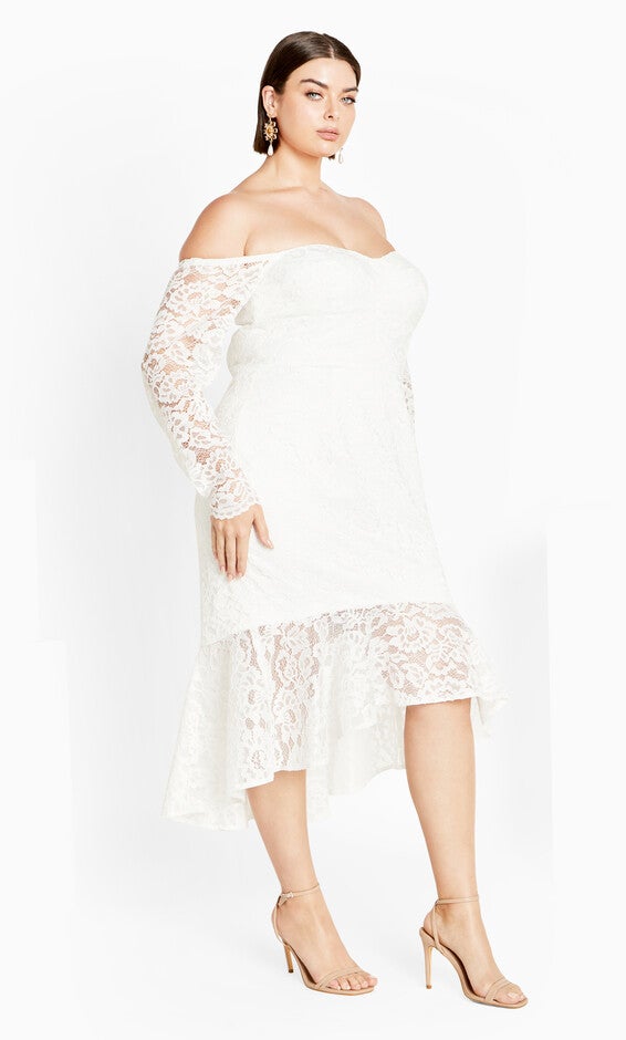 Lace Athena Dress - ivory, WHITE, alternate image number 1