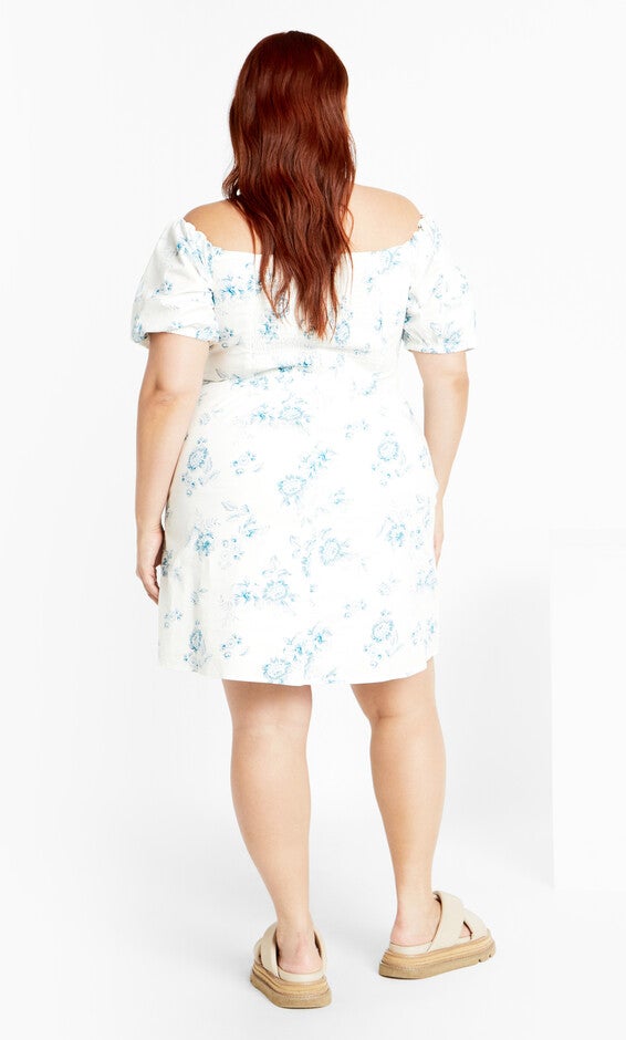 Martine Print Dress - blue, ETCHED, alternate image number 4