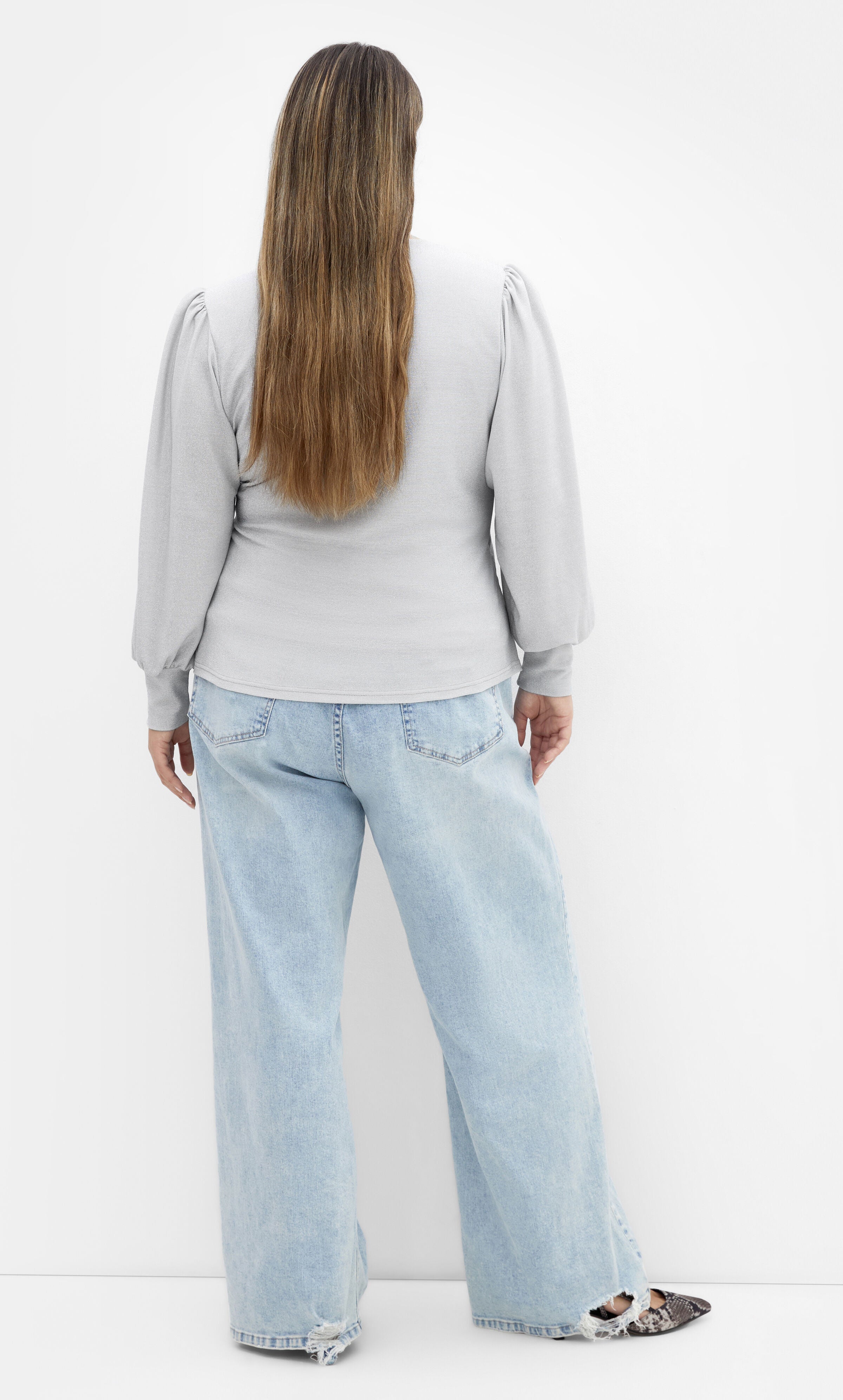 Glowing Lurex Top - silver, SILVER, alternate image number 2