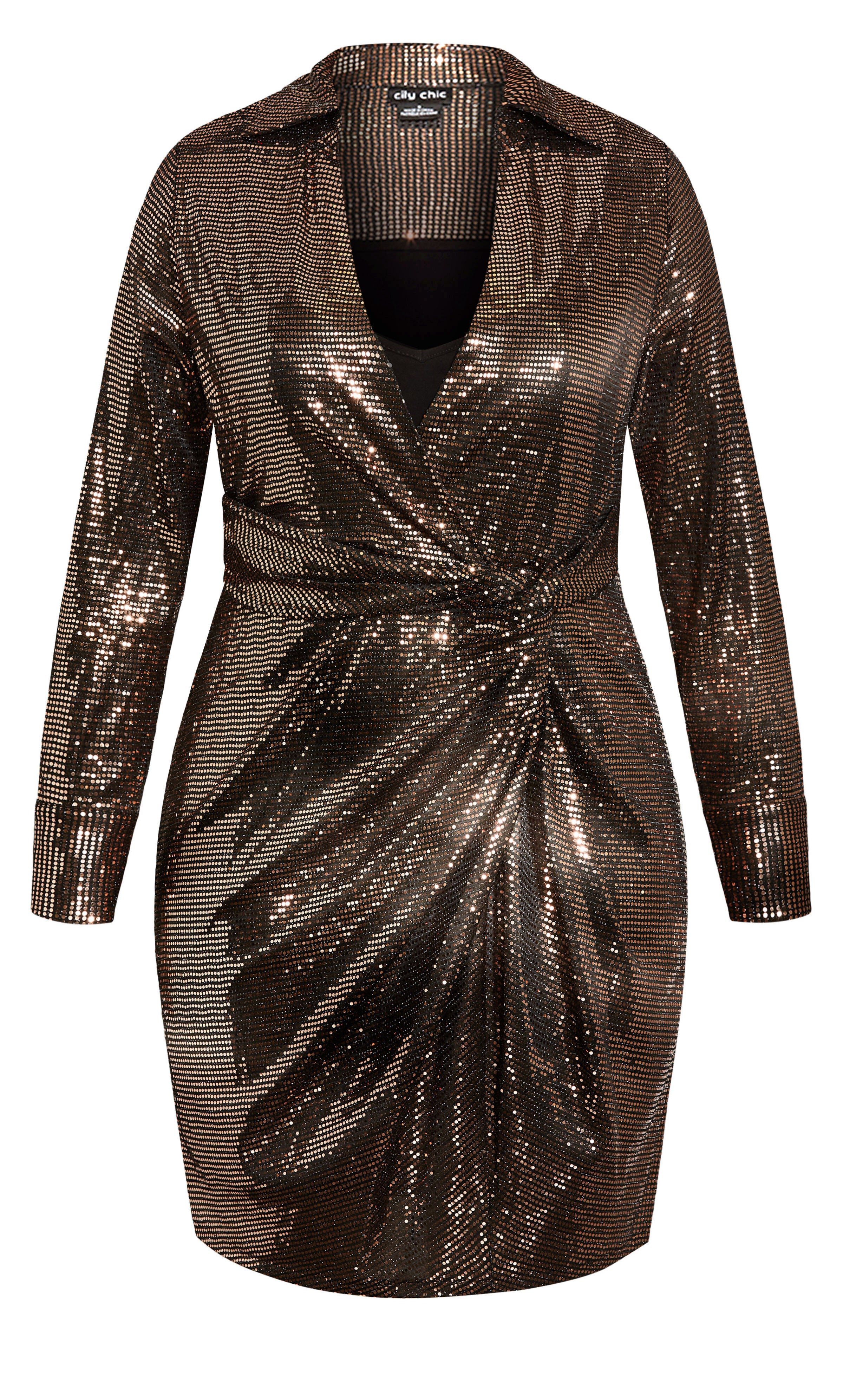 Sequin Glow Dress - bronze, BRONZE, alternate image number 4