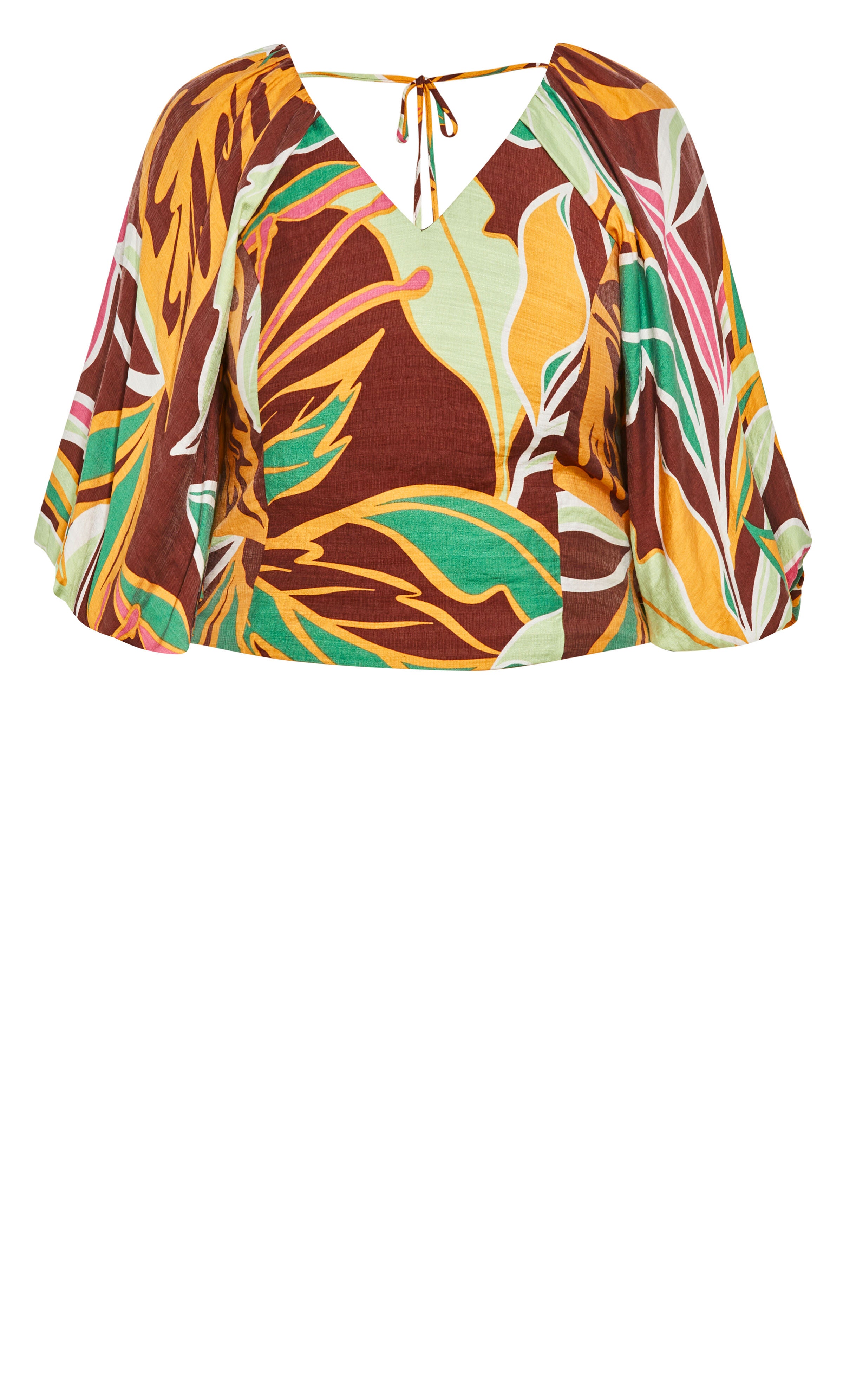 Peta Print Top - cocoa, OPULENT, alternate image number 3