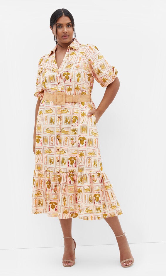 Anna Tropics Dress - print, PINK, hi-res image number null