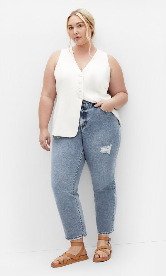 Harley Adelyn Crop Jean - light wash, BLUE, hi-res image number 0
