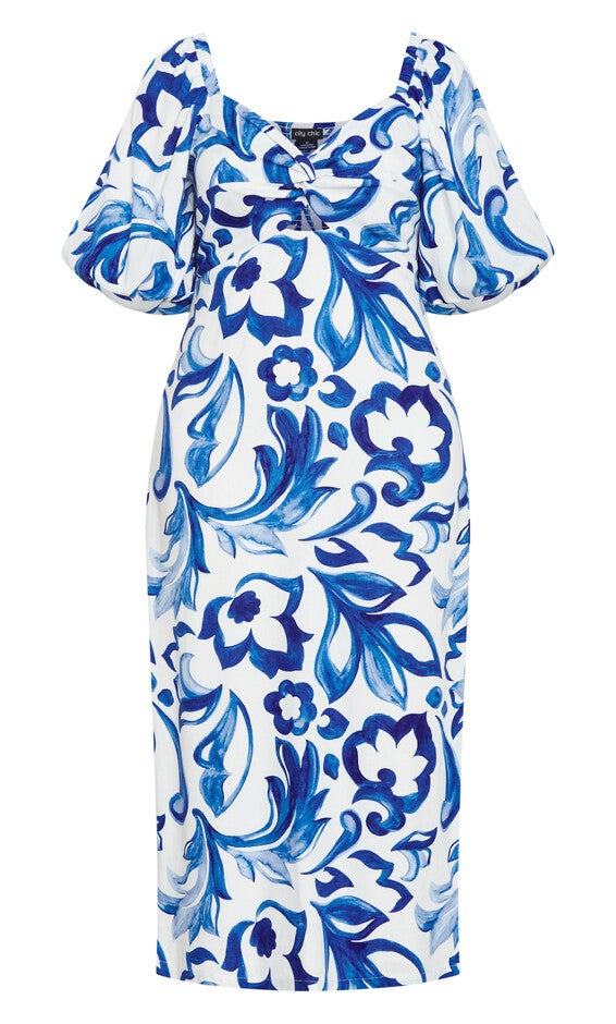 Nala Midi Dress - print, BLUE, alternate image number null