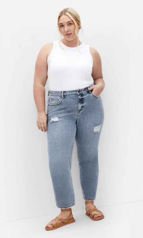 Harley Adelyn Crop Jean - light wash, BLUE, alternate image number 2