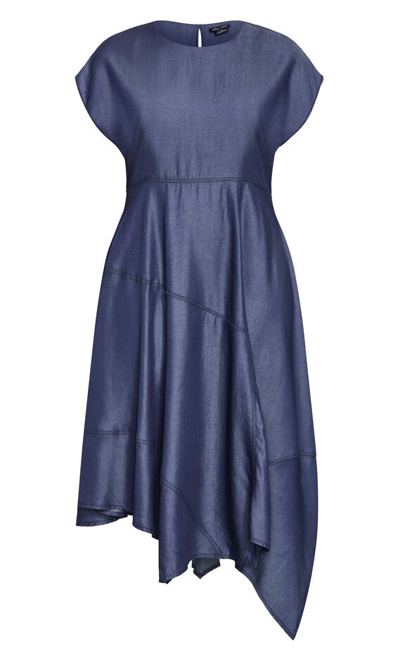 Hampstead Dress - dark denim, BLUE, alternate image number null