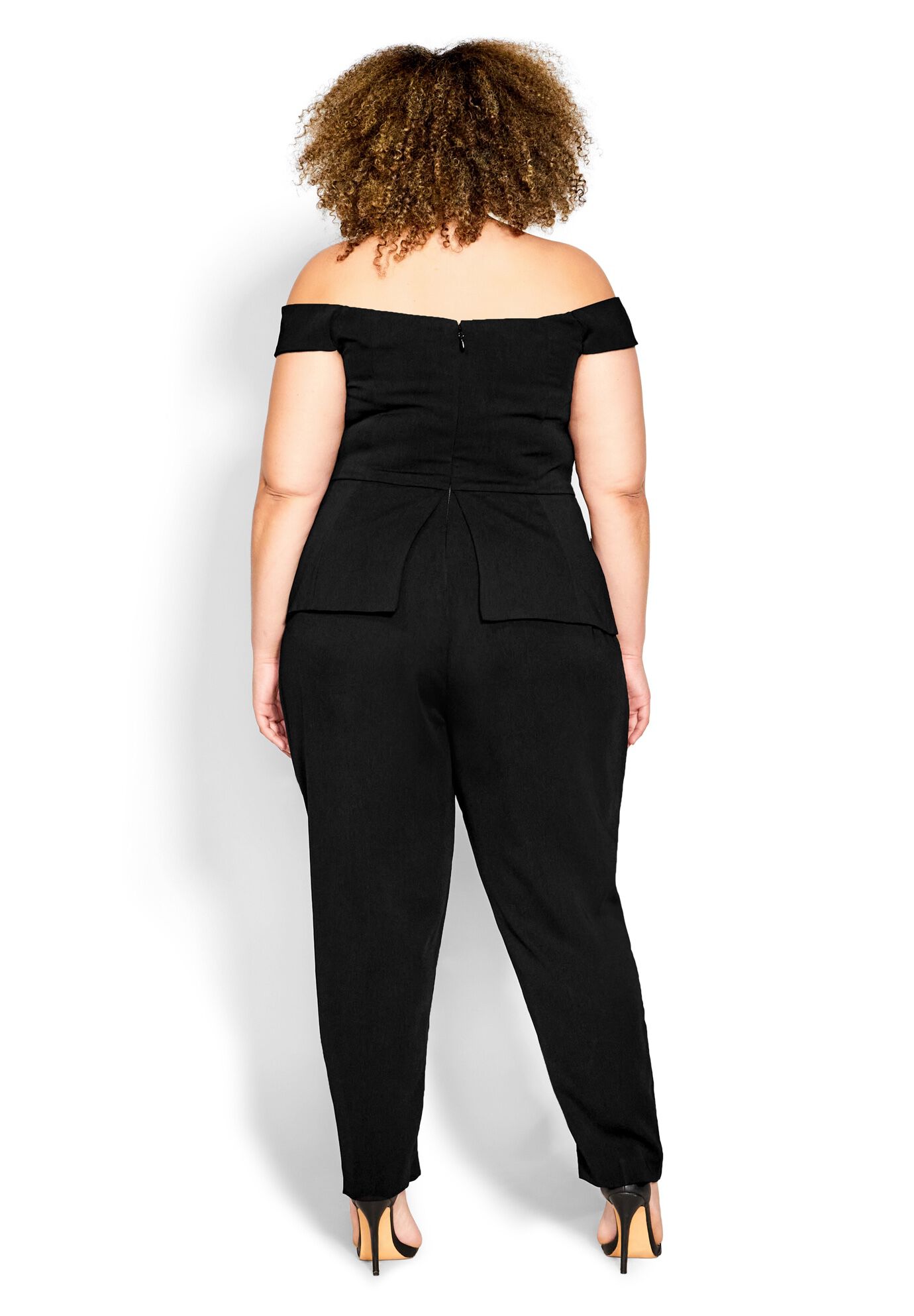 Sexy Tux Jumpsuit - black, BLACK, on-hover image number 1