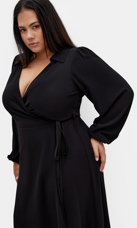 Arizona Wrap Dress - black, BLACK, alternate image number null