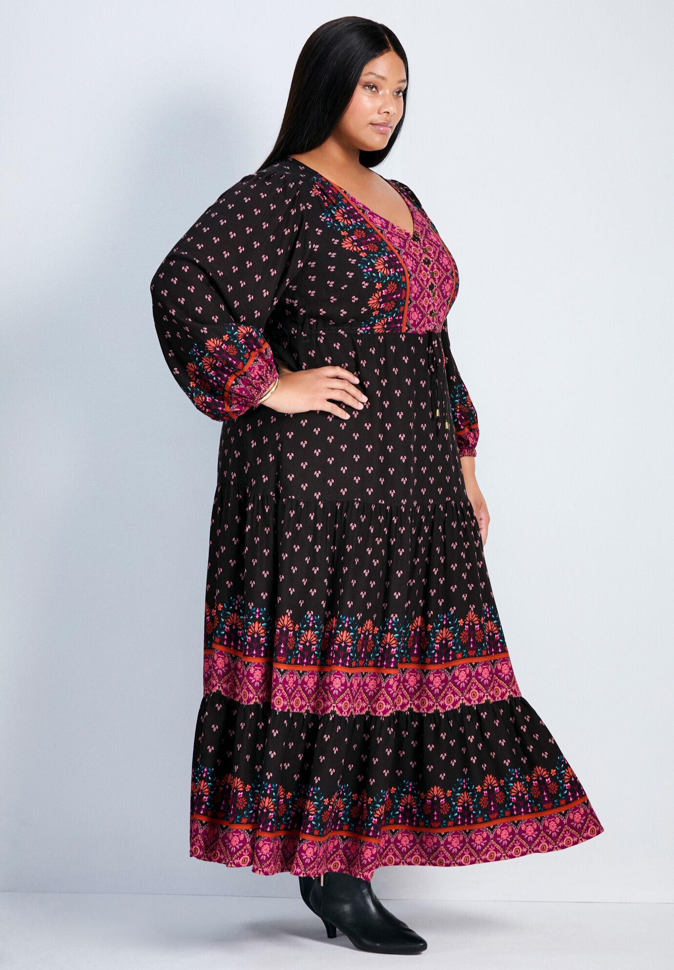 Ellery Long Sleeve Maxi Dress, BOHO BLISS, alternate image number 1