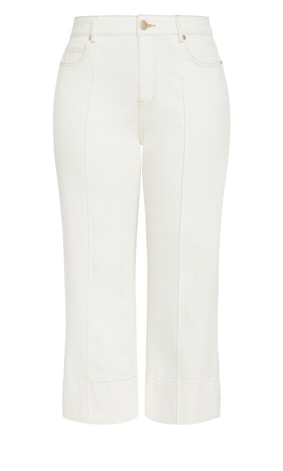 Harley Millie Crop Jean - ivory, CREAM, alternate image number null