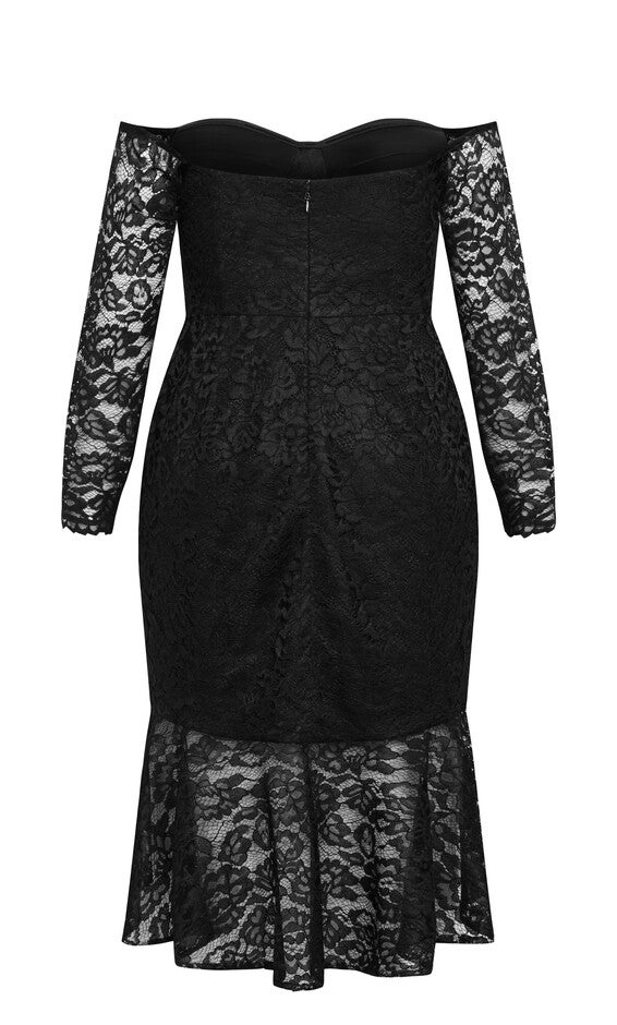 Lace Athena Dress - black, BLACK, alternate image number null