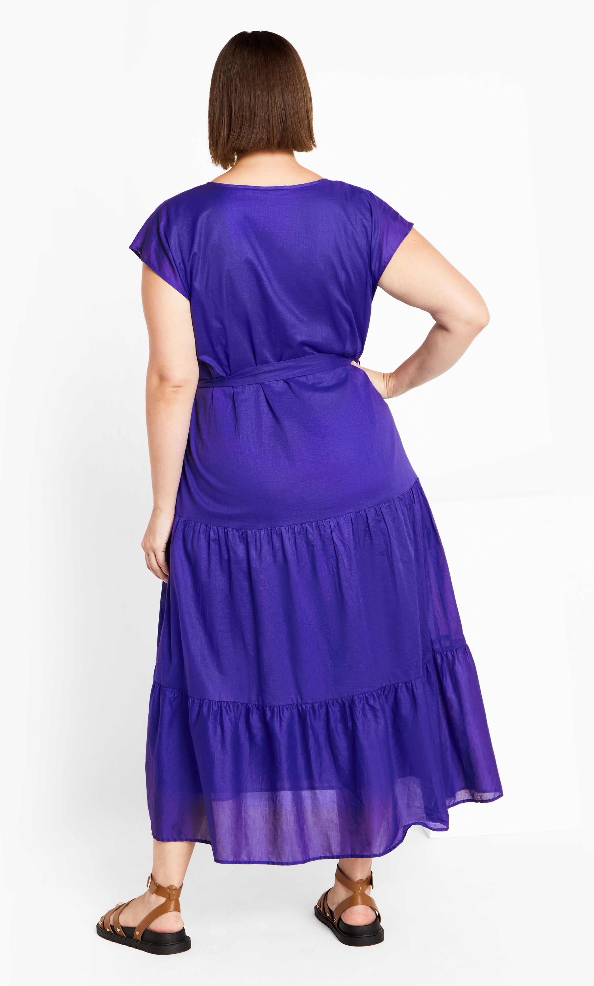 Kasbah Plain Dress - blue, BLUE, alternate image number 2