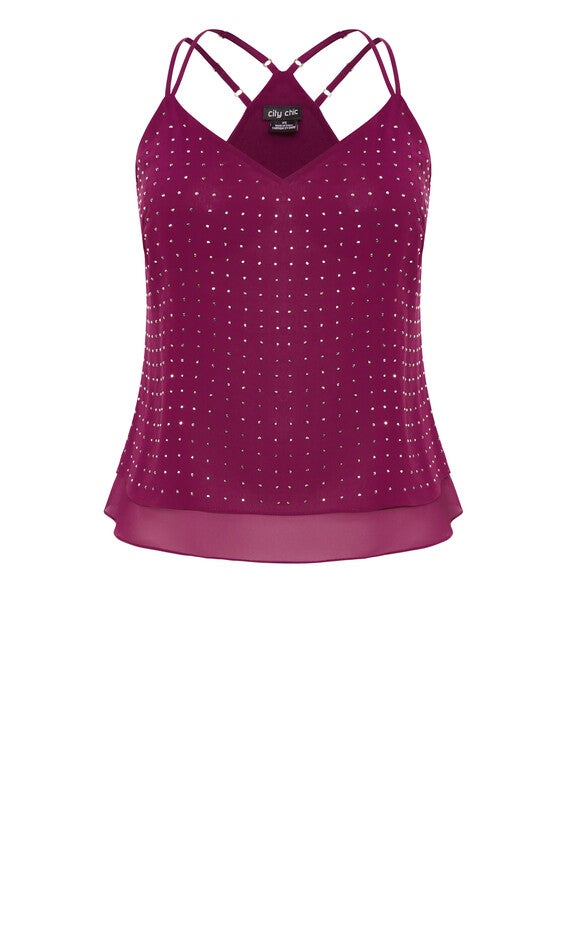 Strappy Nail Top - mulberry, PURPLE, alternate image number null