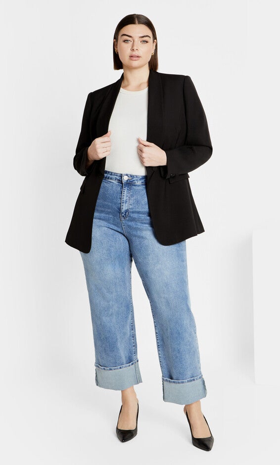 Belted Yasmine Jacket - black, BLACK, alternate image number null