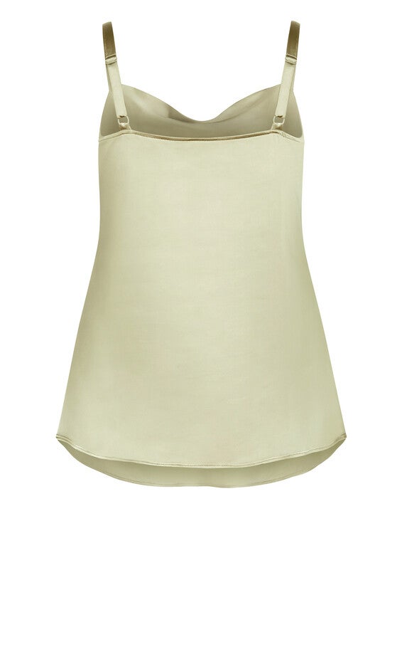 Sweet Cowl Neck Cami - winter pear, GREEN, alternate image number 4
