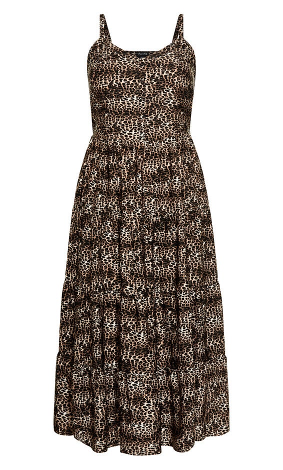 Aylin Maxi Dress - taupe, TAUPE MINI LEOPARD, alternate image number 4