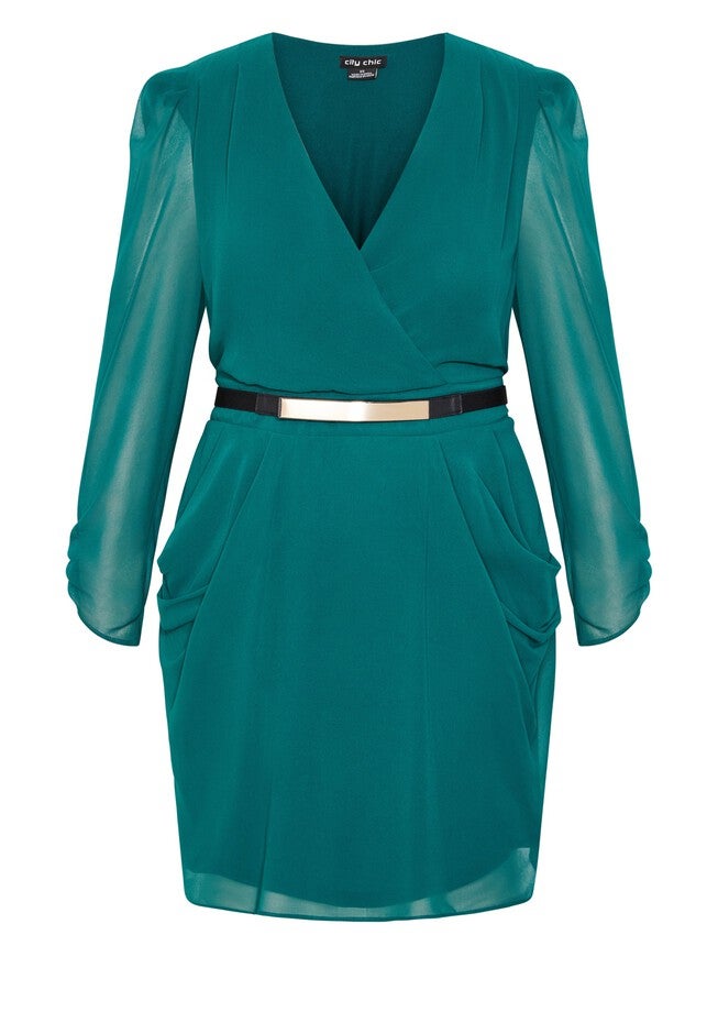 Wrap Affair Dress - alpine, GREEN, alternate image number 3