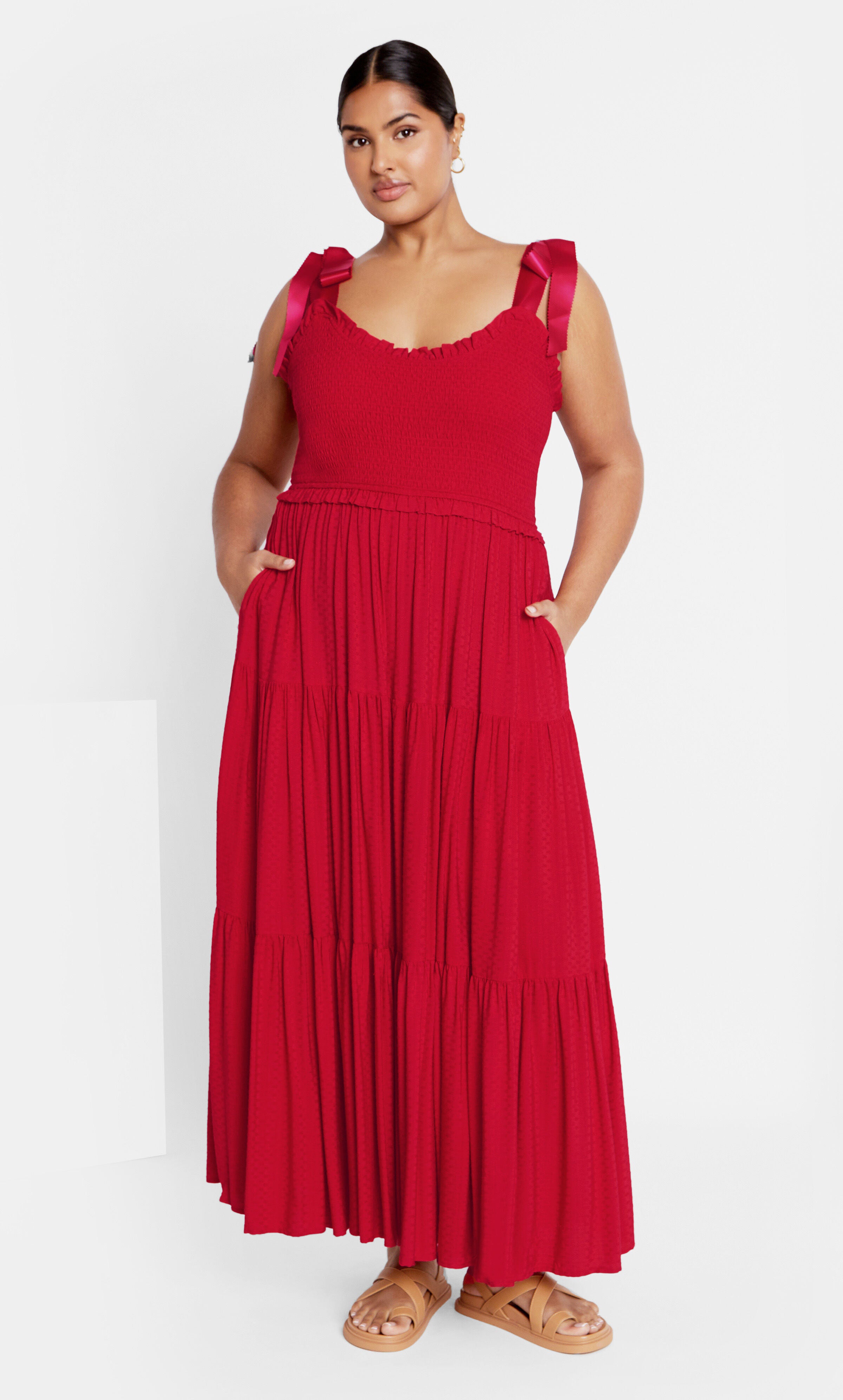 Cosmopolitan Maxi Dress - cranberry, RED, hi-res image number 0