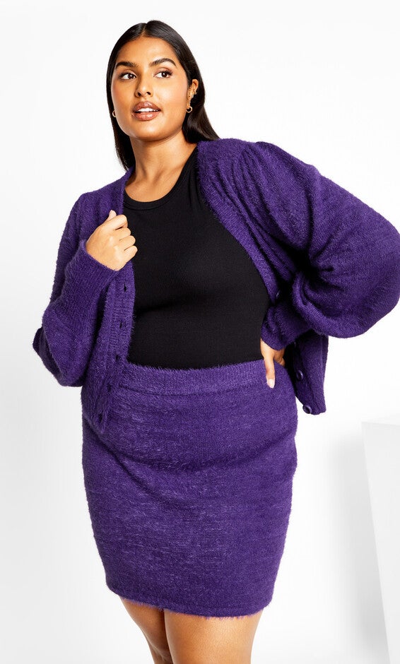 Fluffy Skirt - royal purple, PURPLE, alternate image number null