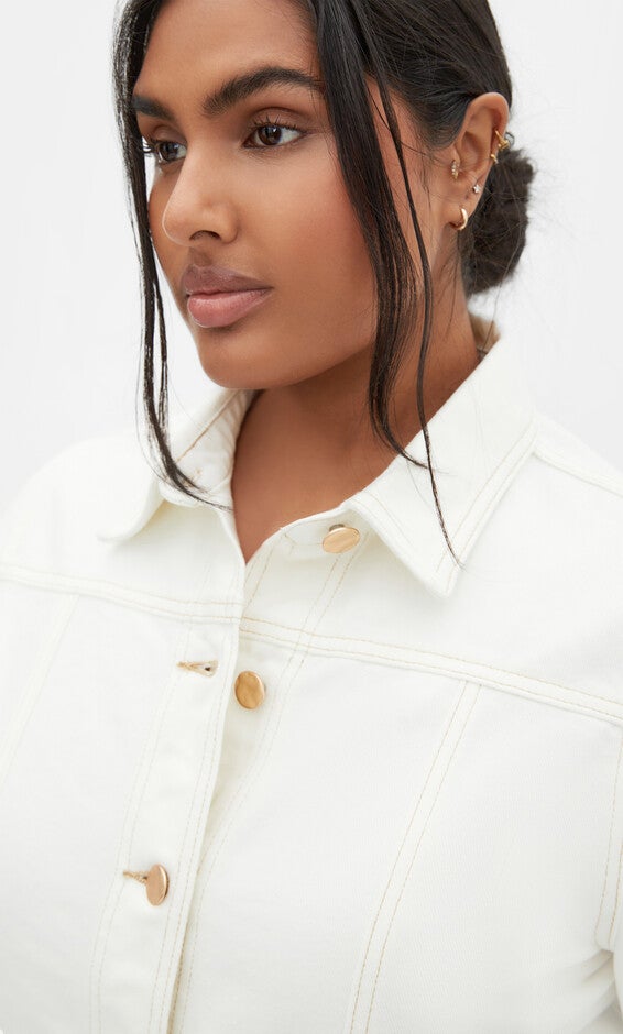 Denim Millie Jacket - ivory, CREAM, alternate image number null