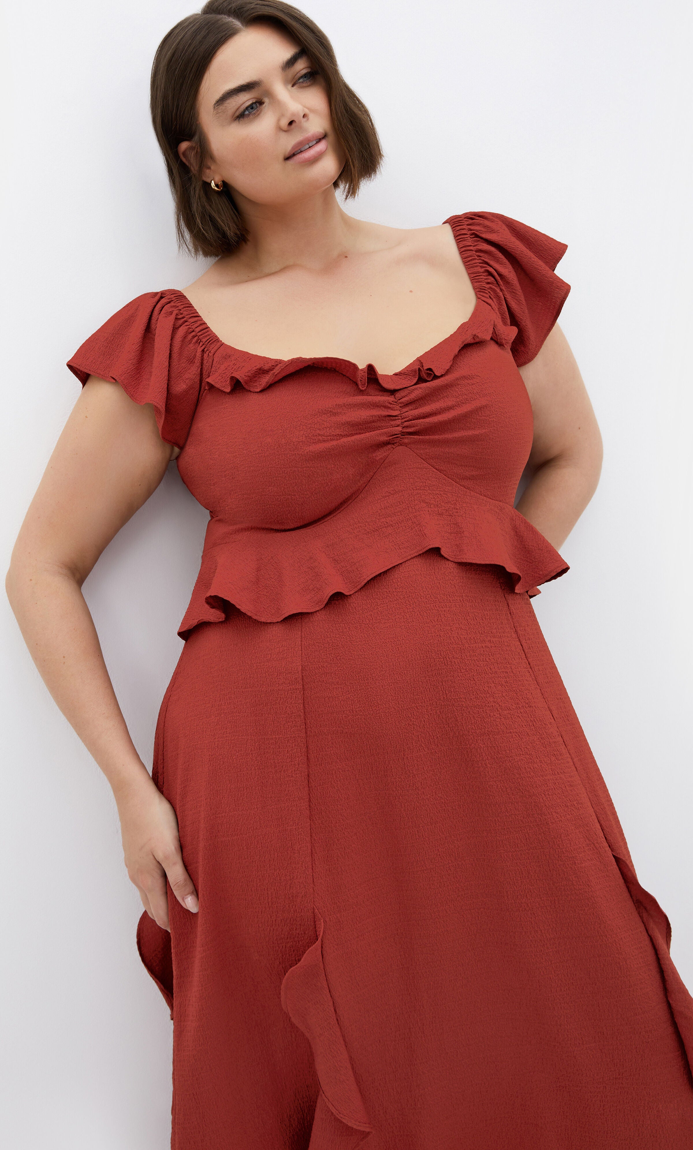 Fee Frill Maxi Dress - sienna, ORANGE, alternate image number 2