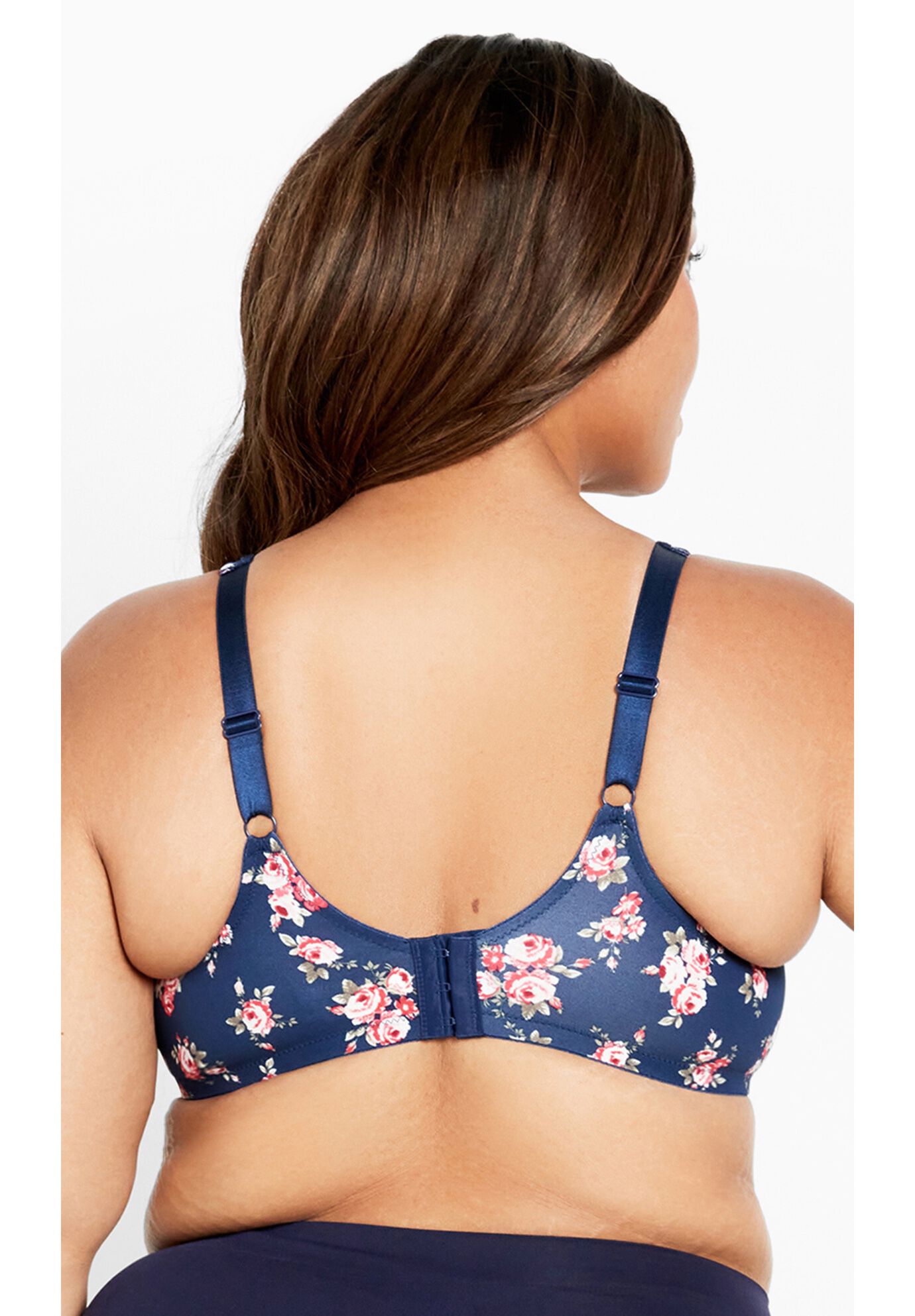 Soft Caress Print Bra, NAVY FLORAL, on-hover image number 1