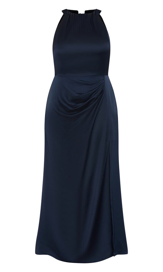 Celina Halter Maxi Dress - navy, NAVY, alternate image number 4