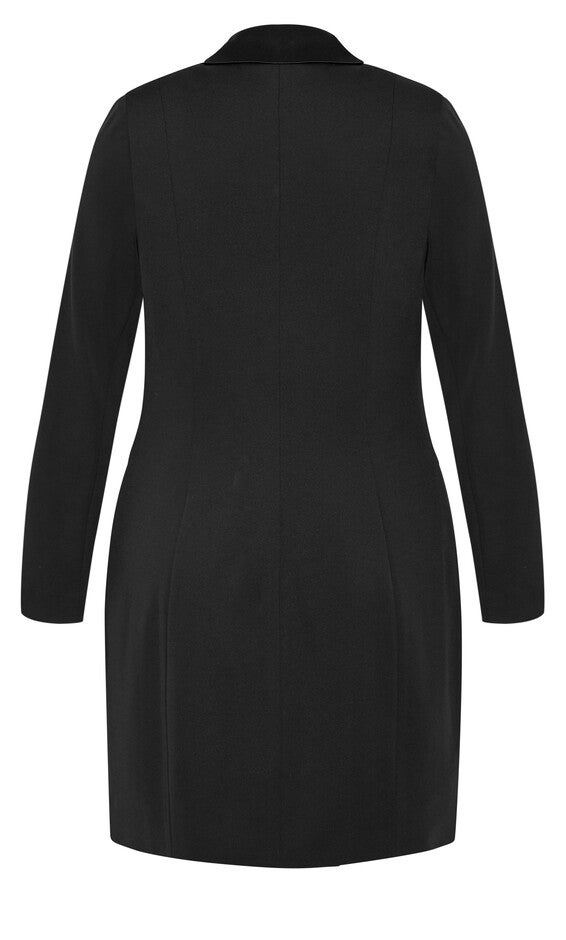 Tuxedo Dress - black, BLACK, alternate image number null