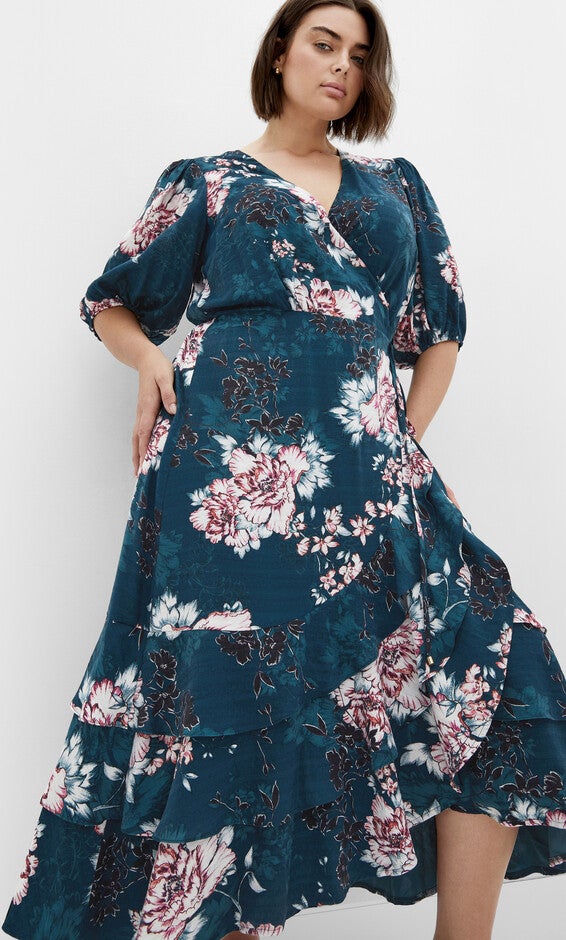 Bea Floral Dress - jade, GREEN, alternate image number 1