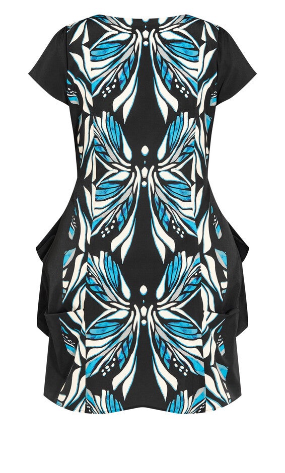 Nadia Zip Tunic - teal, TEAL/BLACK, alternate image number null