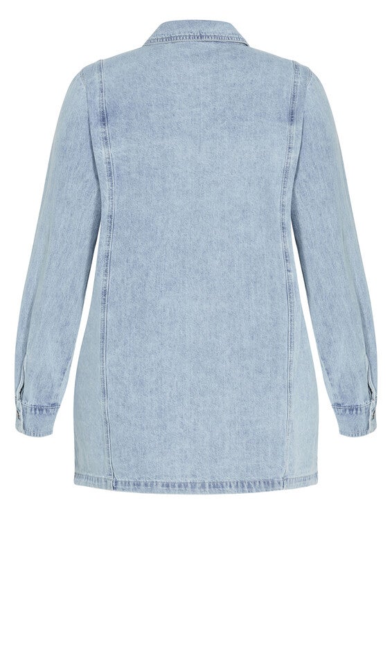Liv Denim Shirt - mid denim, BLUE, alternate image number null
