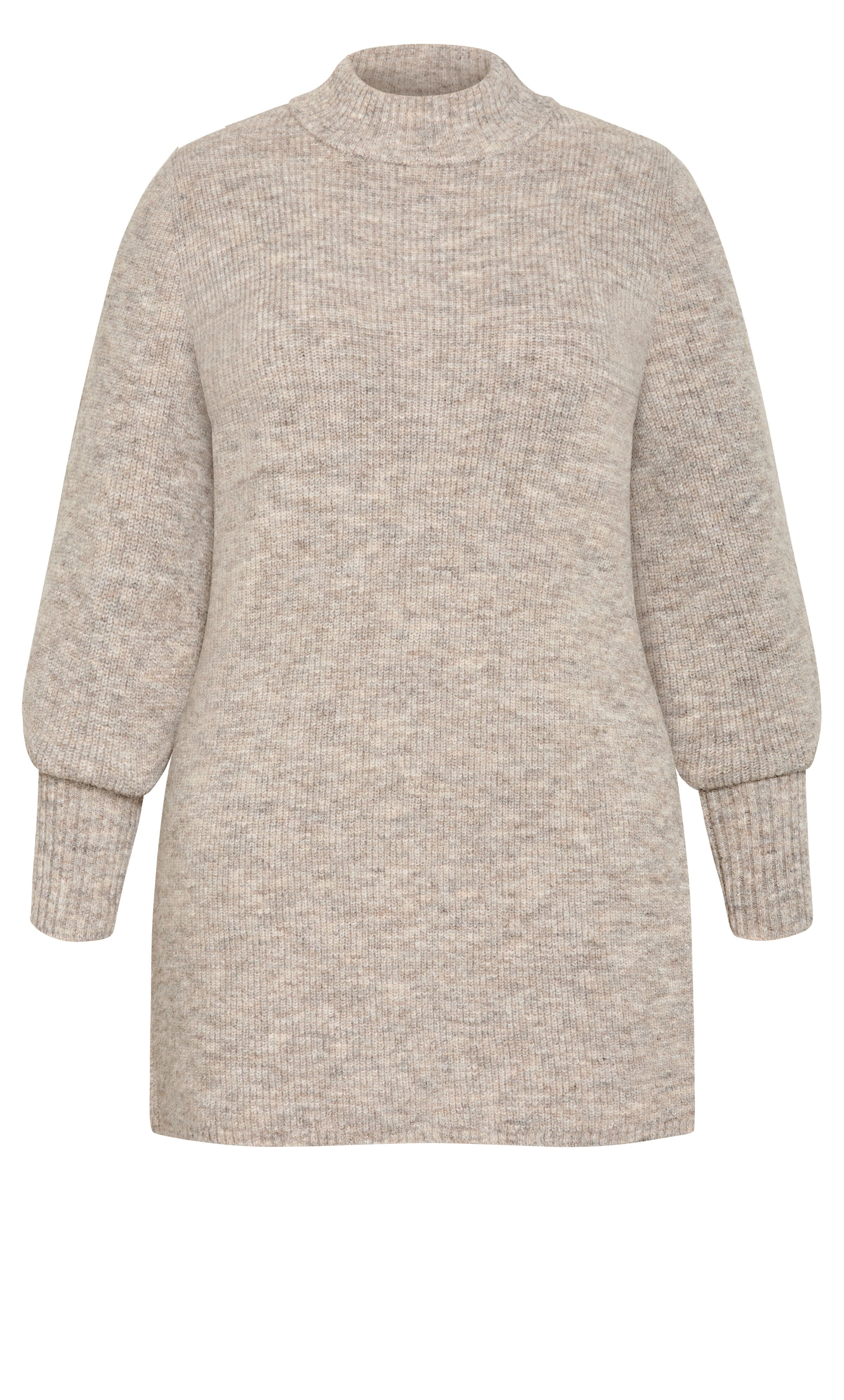 Longline Split Sweater - taupe, BEIGE, alternate image number 3