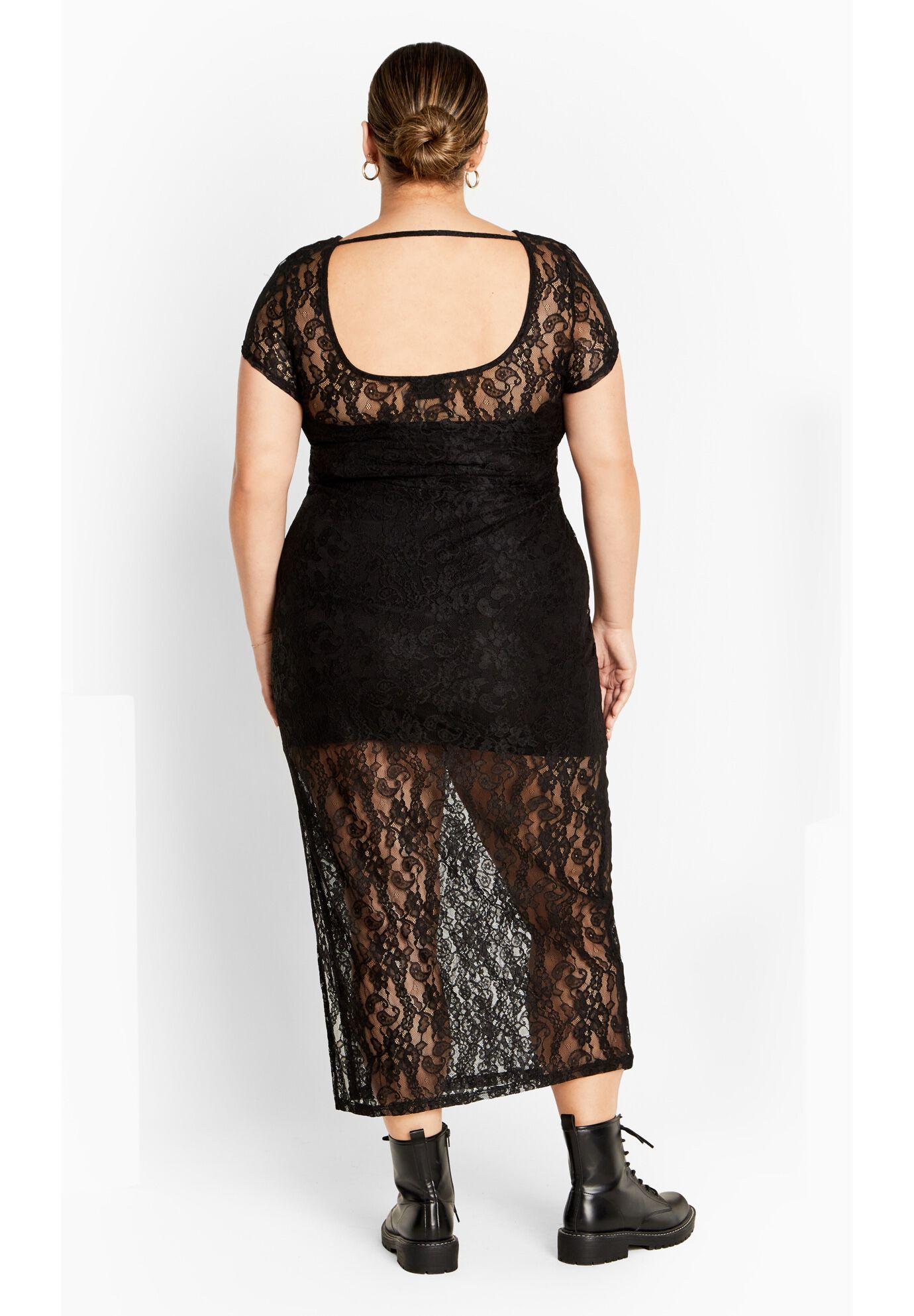 Cassie Lace Maxi Dress - black, BLACK, alternate image number 2