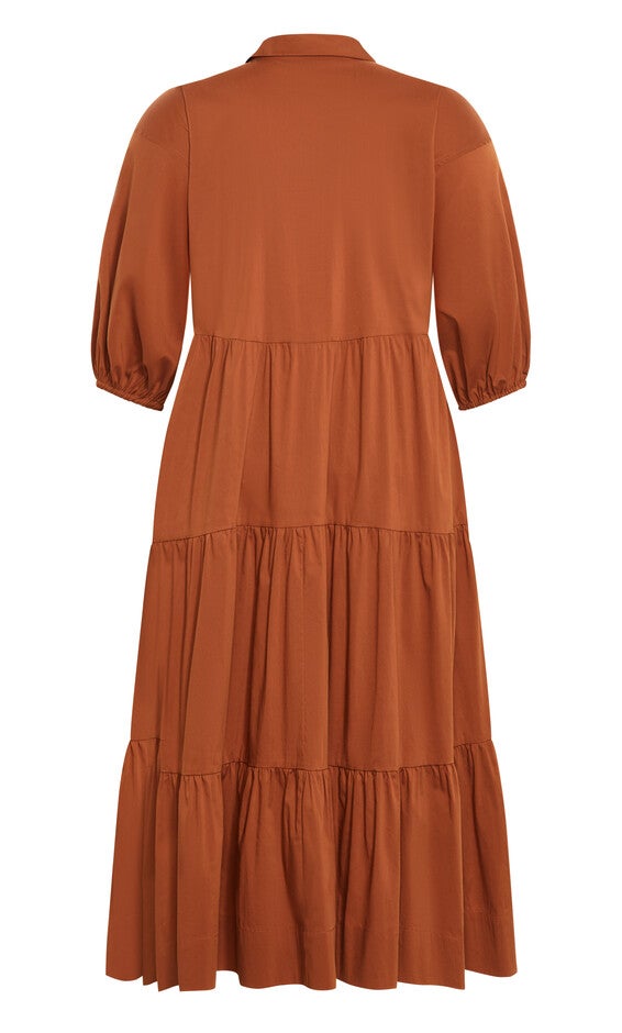 Kara Midi Dress - amber, AMBER, alternate image number 4