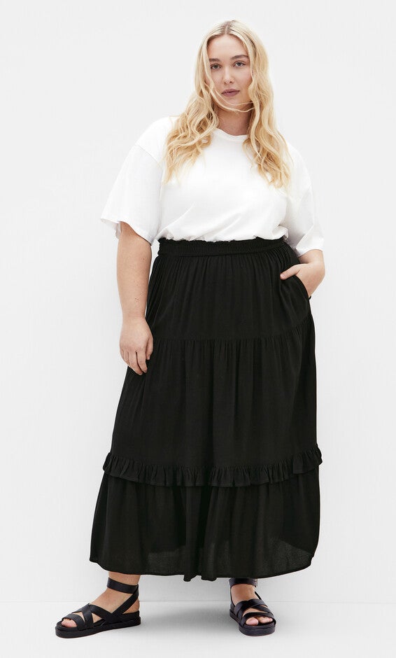 Devine Beauty Plain Skirt - black, BLACK, alternate image number 2