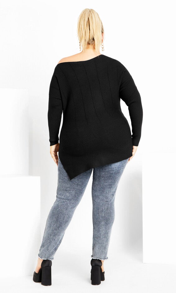 Lean In Sweater - black, BLACK, alternate image number 5