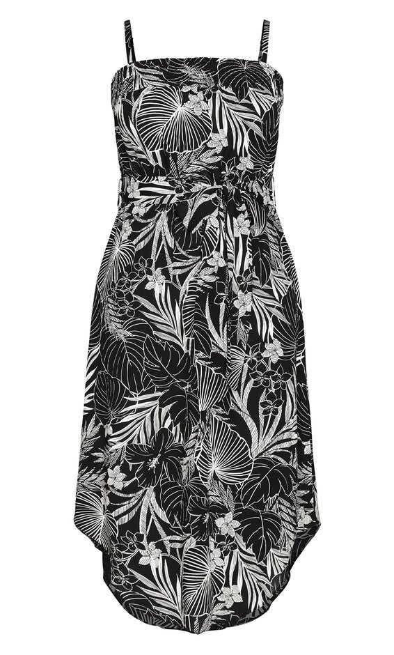 Tamazin Print Dress - black, MOONLIT, alternate image number 4