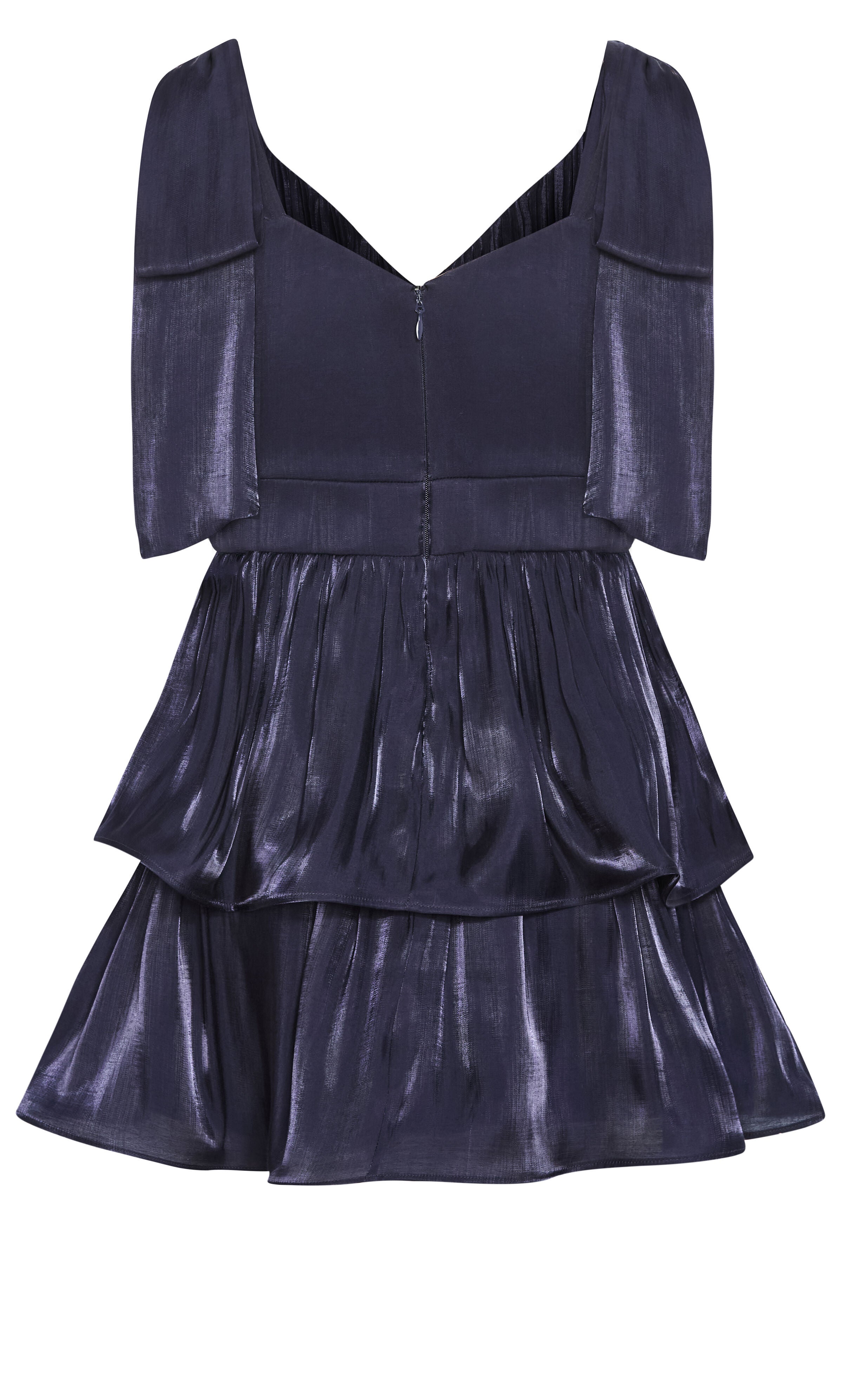 Betty Ruffle Mini Dress - navy, BLUE, alternate image number 4
